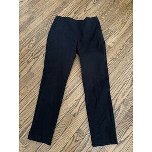 Eileen Fisher Black Crepe High-Waisted Pant Slim Fit, Ankle Length XS